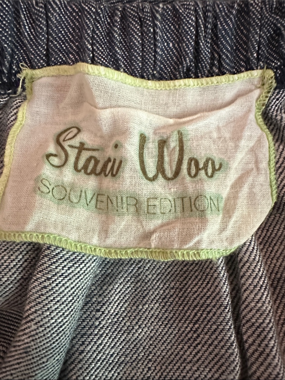 Anthropologie Staci Woo Souvenir Ed. Blue Chambray linen 3 midi pockets Sundress - Picture 9 of 11